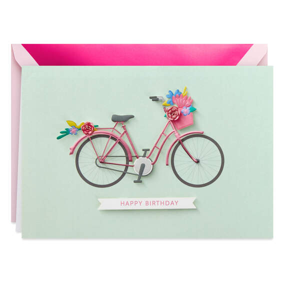 Do What You Love Today Vintage Bicycle Birthday Card for Her
