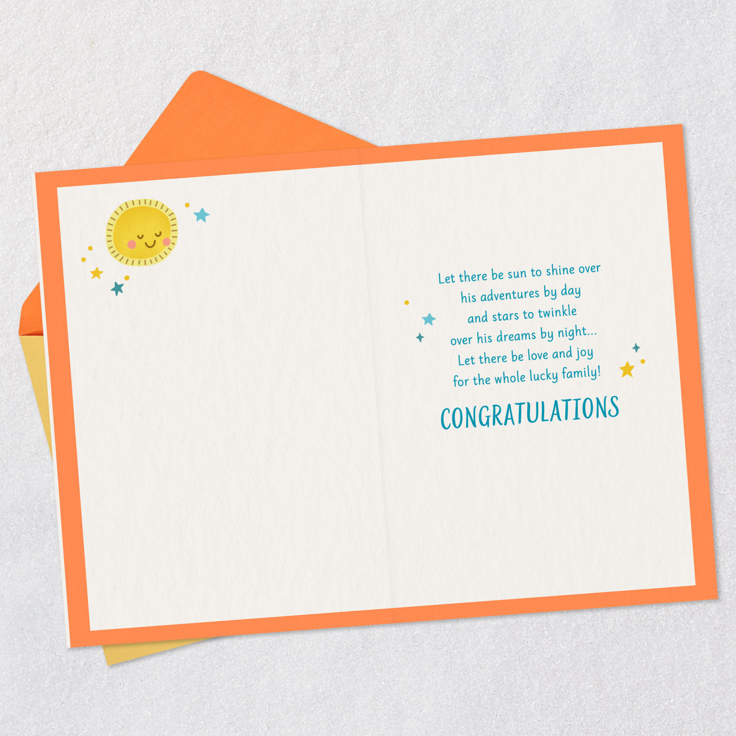 Smiling Sun Collage New Baby Boy Card  image number 3