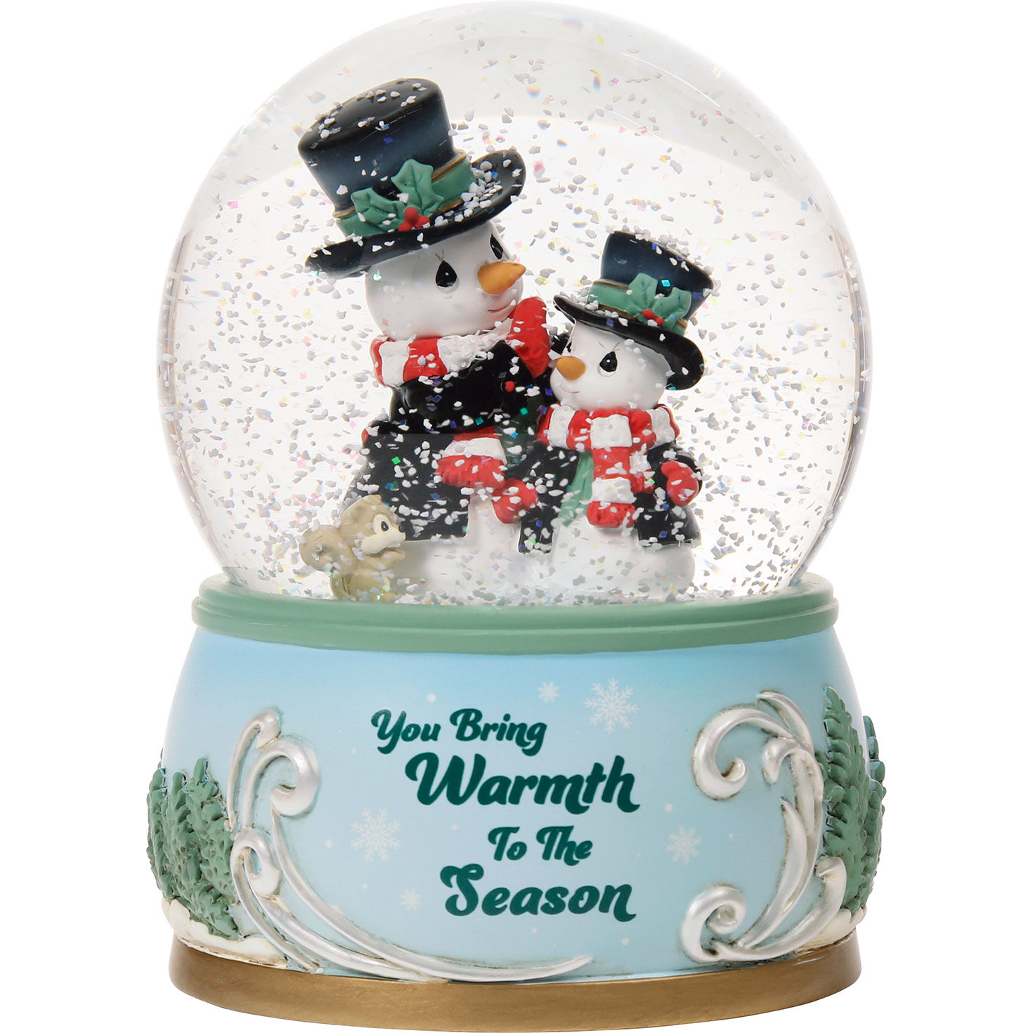 Precious Moments You Bring Warmth to the Season Annual Snowman Musical Snow Globe, 5.7"