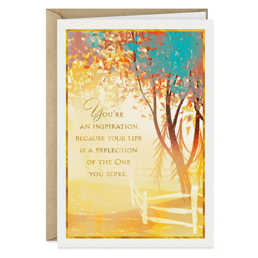 You're An Inspiration Religious Clergy Appreciation Card, 