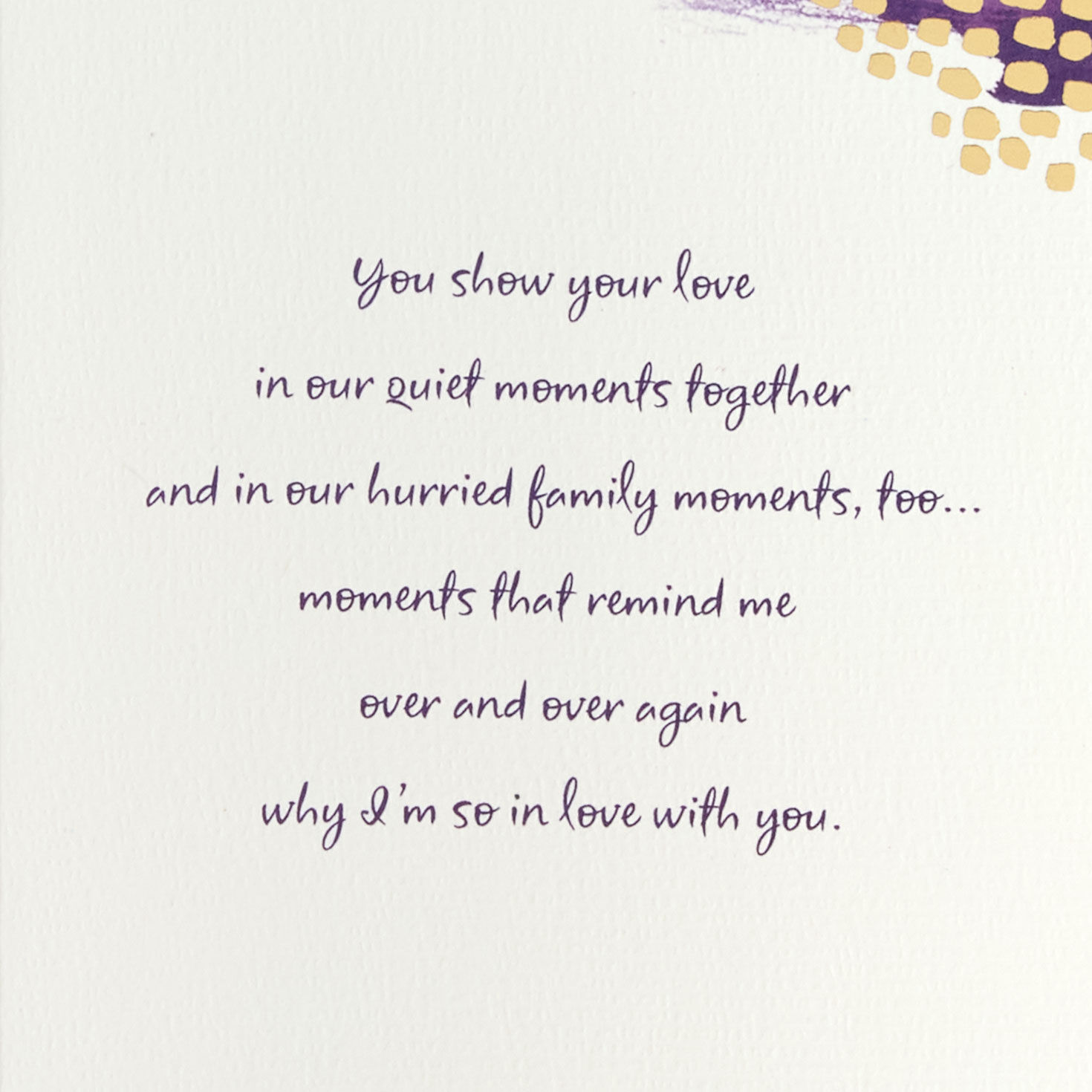 Purple and Gold Hearts Romantic Love Card Sentiment image number 3