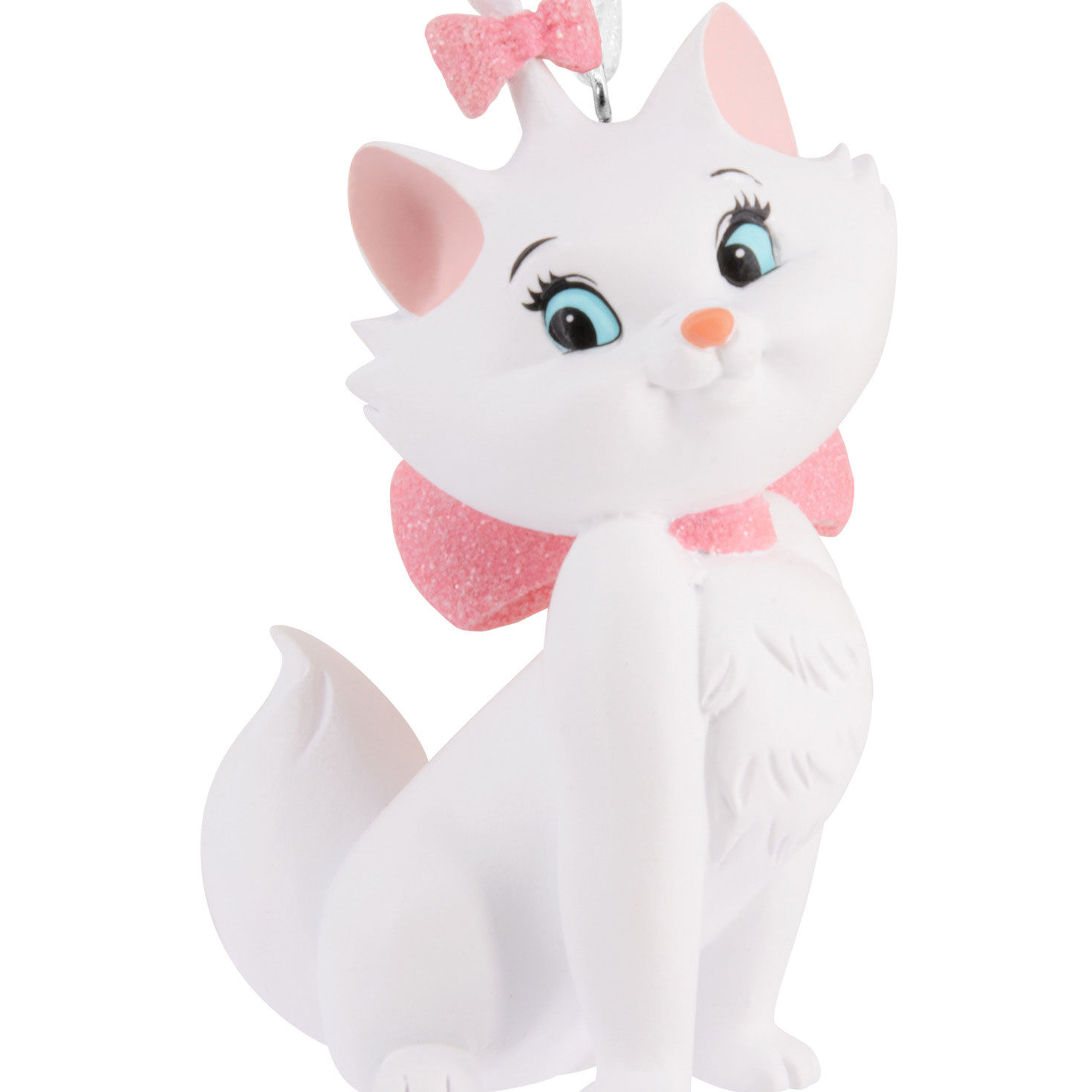 Aristocats Marie White Cat Christmas Ornament closeup view image number 5