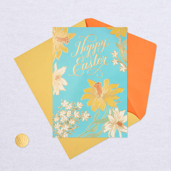 Daffodils and Freesia Happy Easter Card, , large image number 6