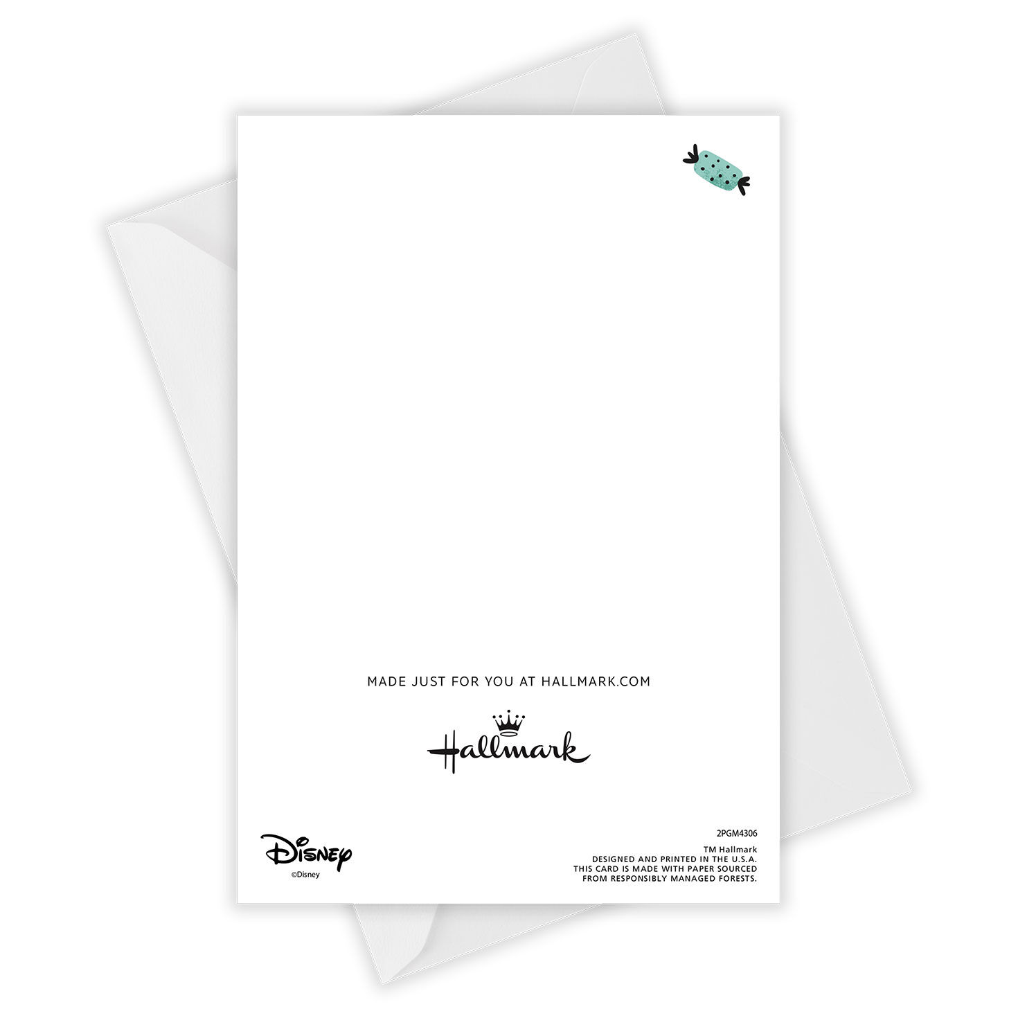 Mickey Skeleton Costume Personalized Halloween Card Card Back with Envelope image number 4