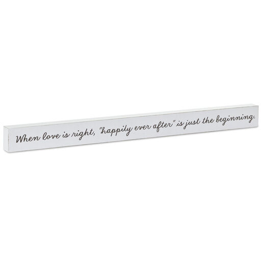 Happily Ever After Wood Quote Sign, 23.5x2, 