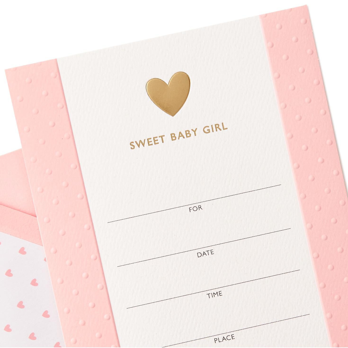 sweet baby girl shower invitations