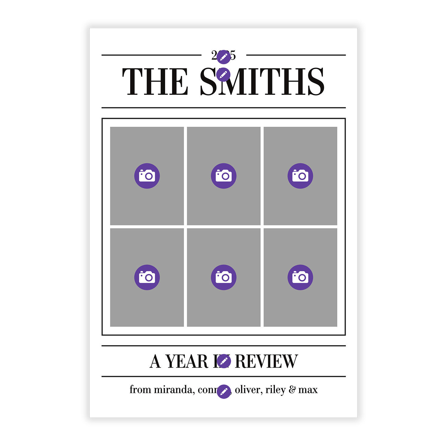 Year In Review Photo Collage Personalized Card Card Front indicating personalization image number 5