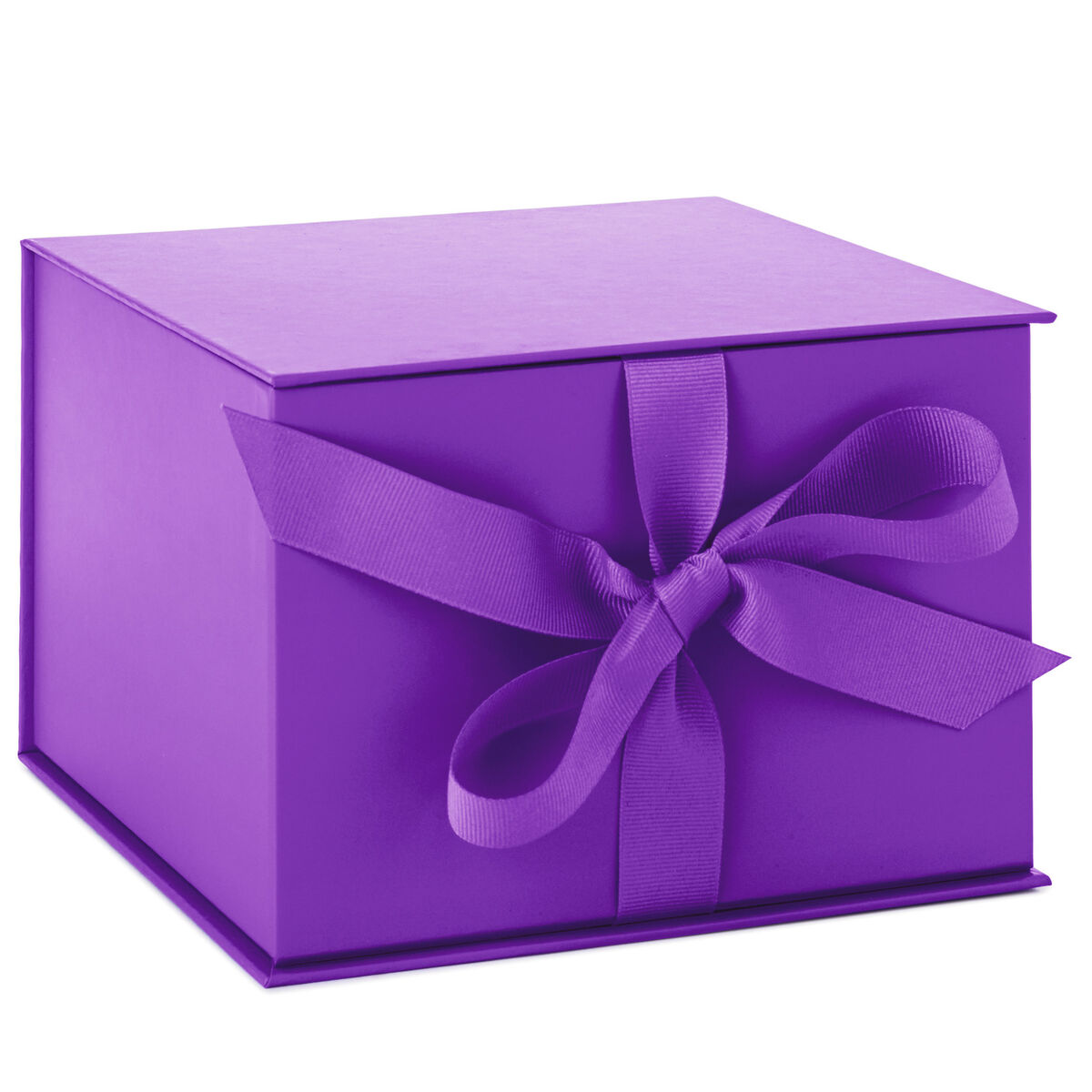 Bright Purple 5x7 Large Gift Box With Shredded Paper
