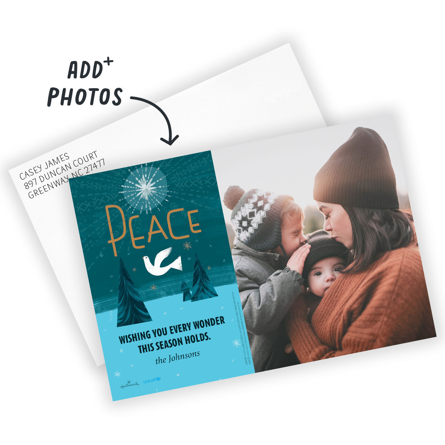 UNICEF Peace Flat Holiday Photo Card, , large image number 2