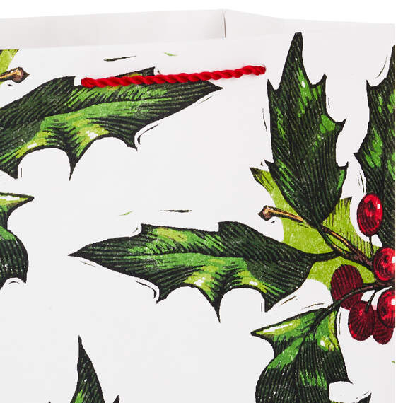 13" Berries and Greenery Large Christmas Gift Bag, , large image number 4