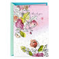 Watercolor Flowers and Sequins Blank Thank You Card  image number 1
