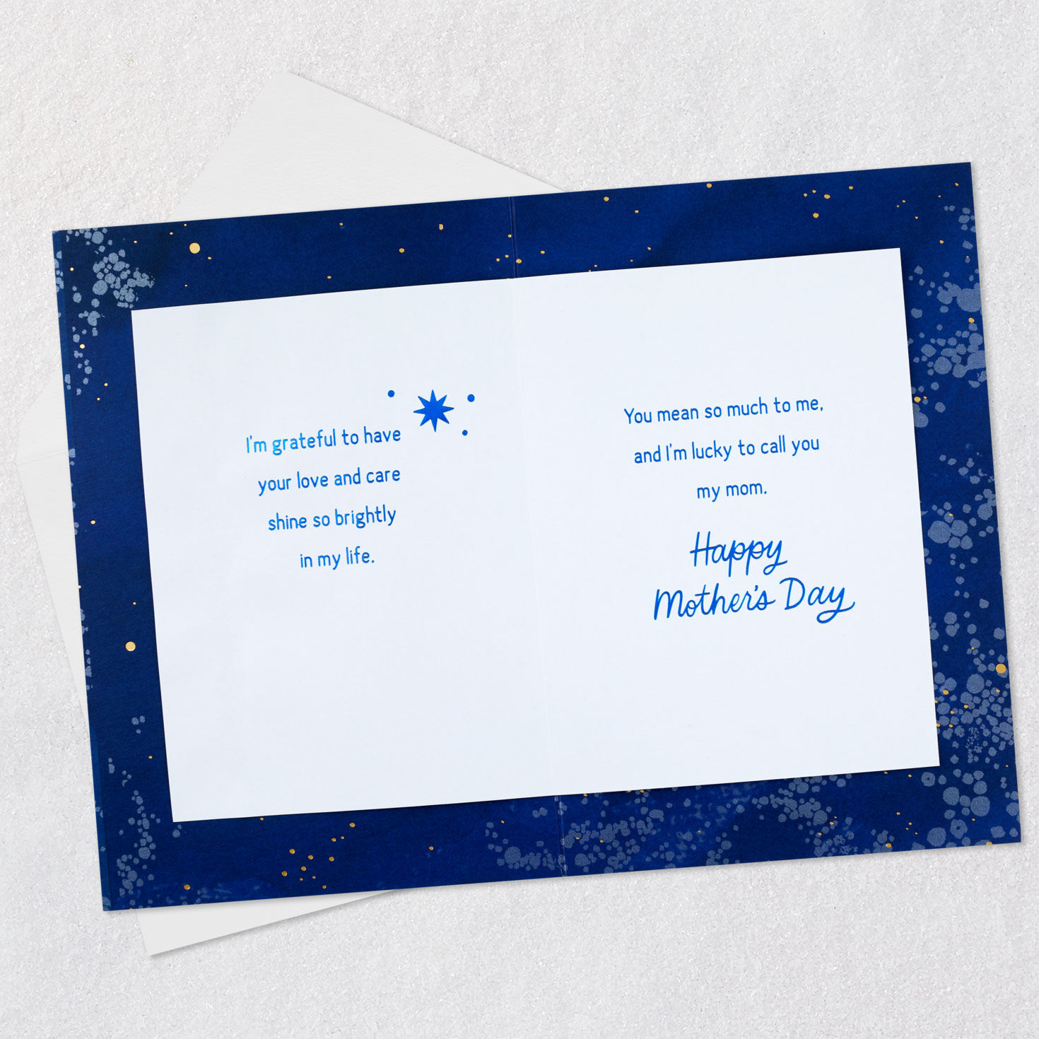 Star in Sky Mom Mother's Day Card Open card with envelope image number 4