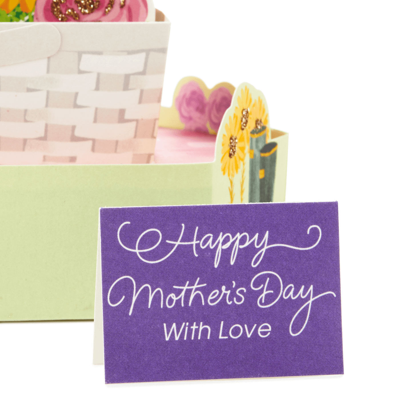 Flower Basket Pop Up Mother's Day Card for Grandma sentiment card image number 3
