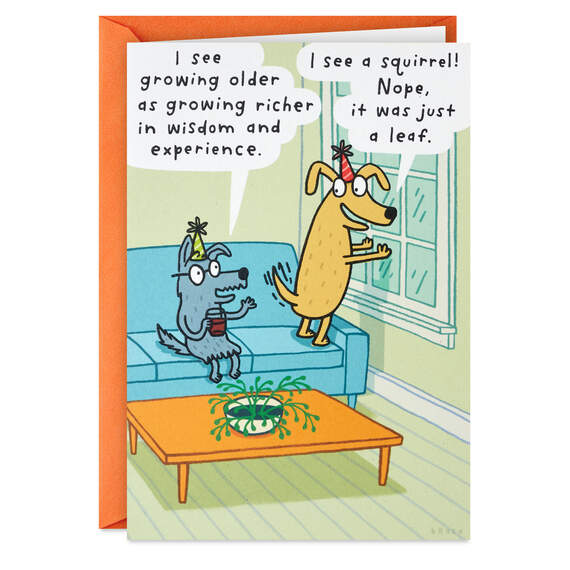 I See a Squirrel Funny Birthday Card