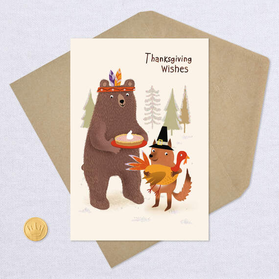 Bear and Fox Little Joys Thanksgiving Card, , large image number 5