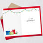 Santa Raccoon in Lights Grandson Christmas Card Open card with envelope image number 3