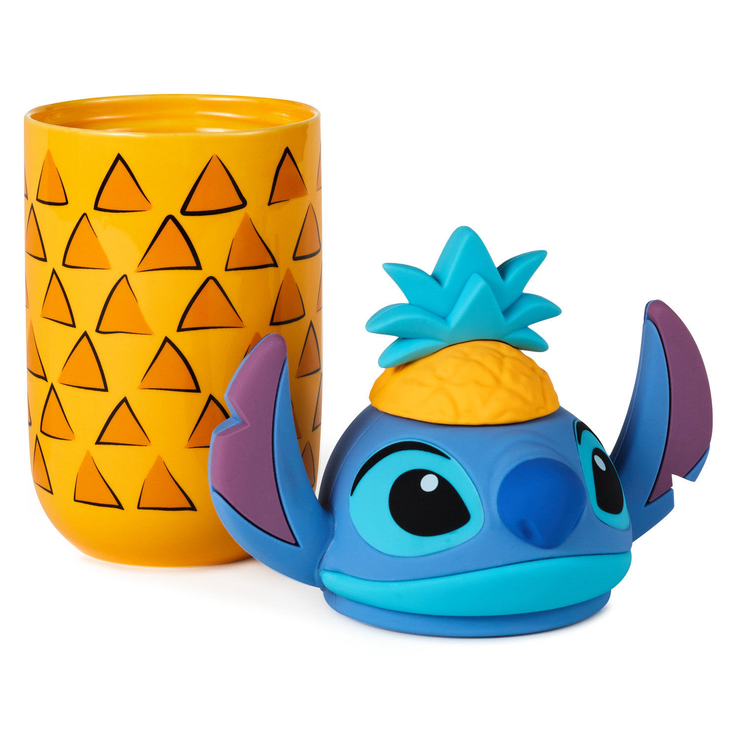 Disney Stitch in Pineapple Shaped Mug With Sound lid off image number 3