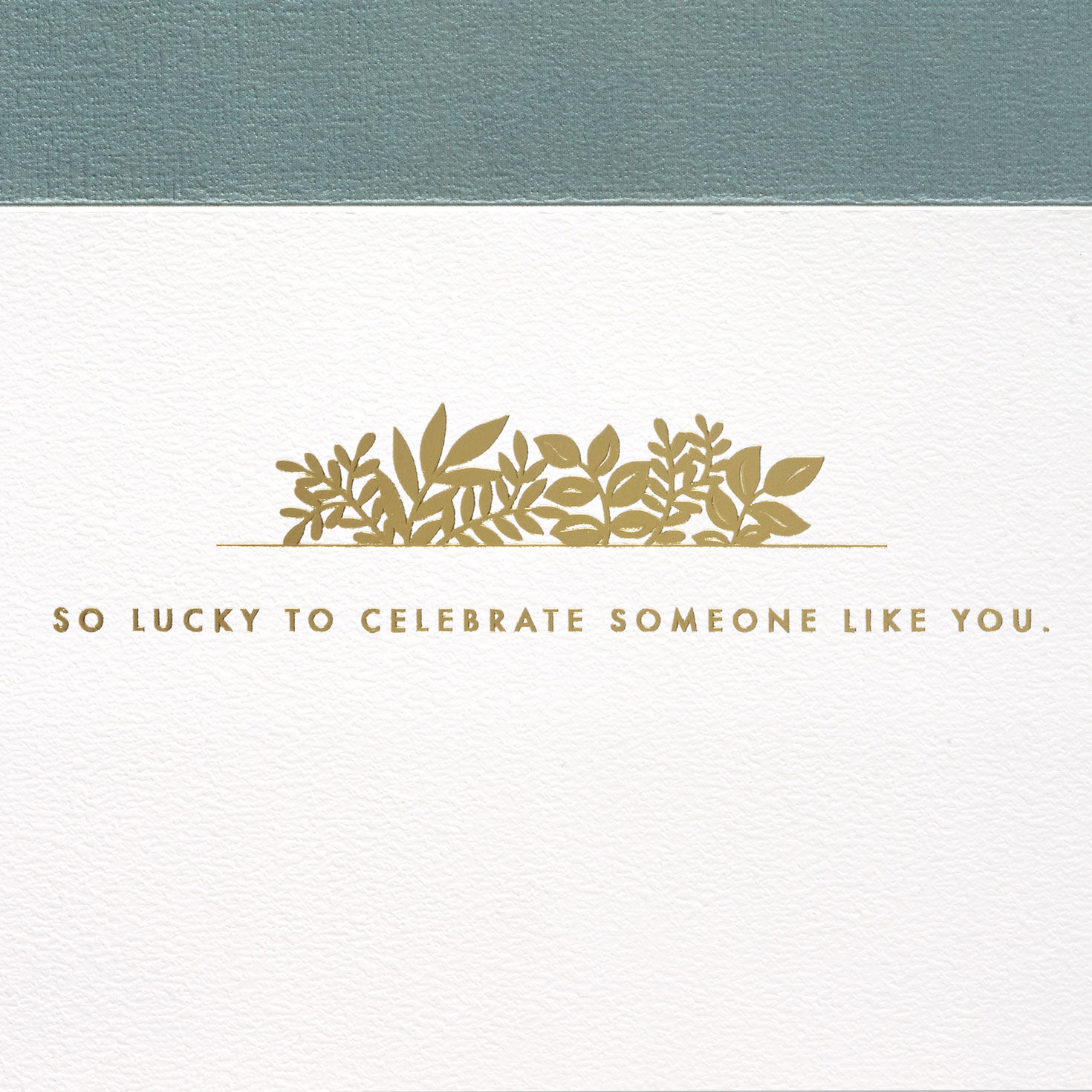 Greenery and Gold Birthday Card sentiment image number 2