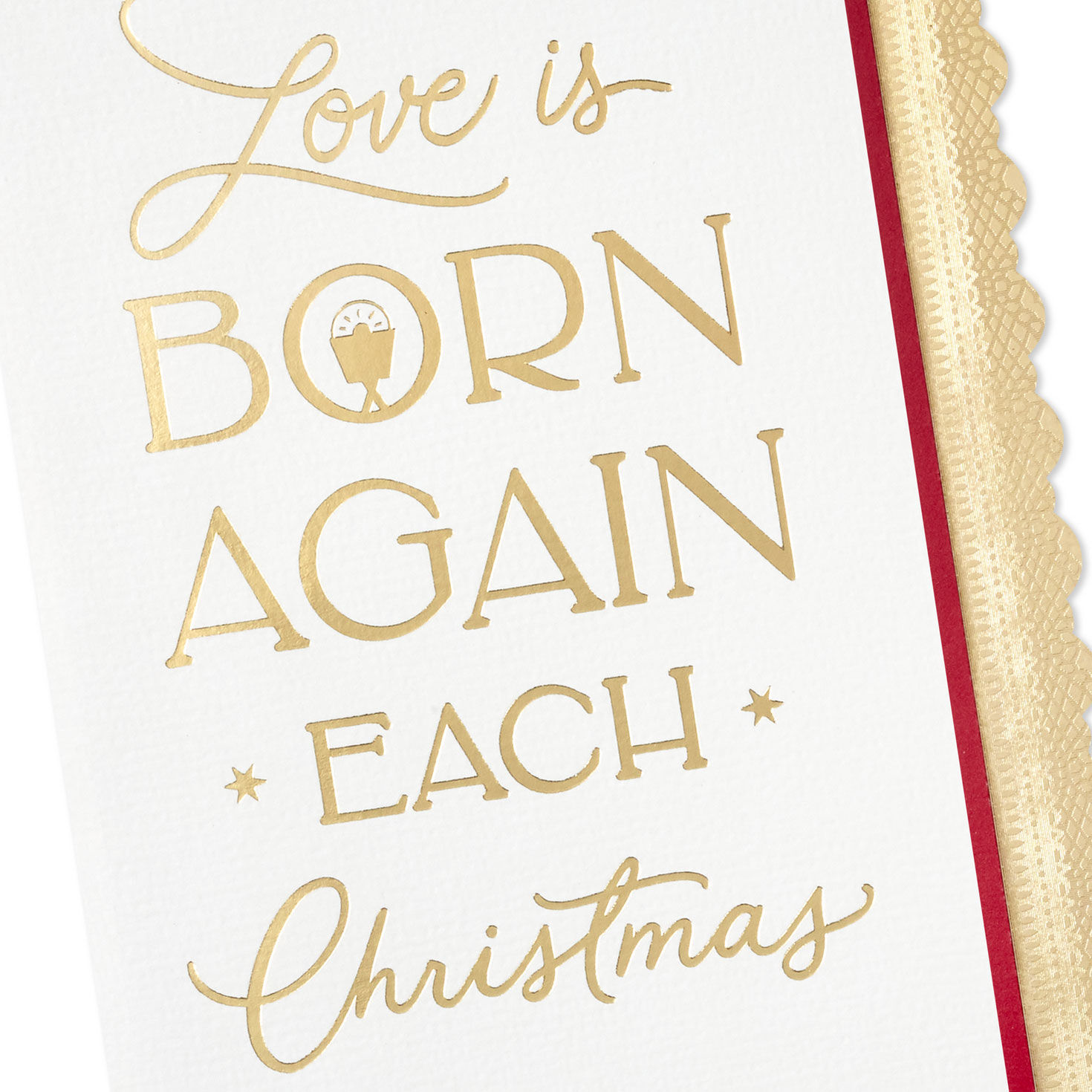Elegant Lettering on Cream Christmas Card Card Front Detail image number 6