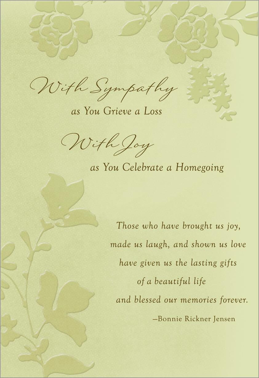 With Sympathy, With Joy Religious Sympathy Card Greeting Cards Hallmark