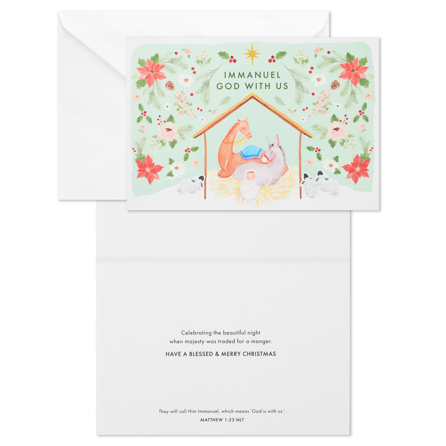 Nativity Scene DaySpring Religious Christmas Cards Card Front with Sentiment image number 3