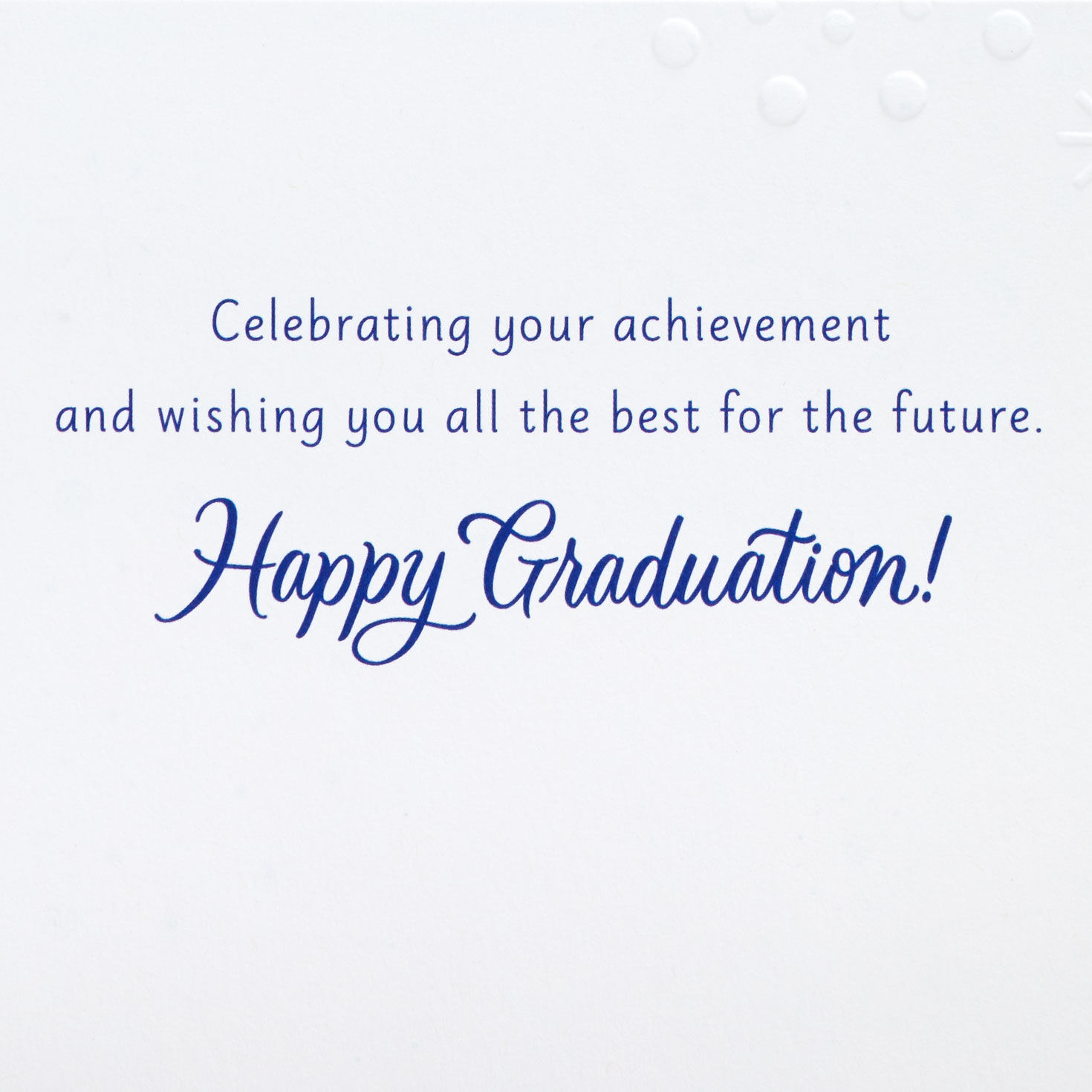 Blue Lettering With Bursts on White Graduation Card sentiment image number 2