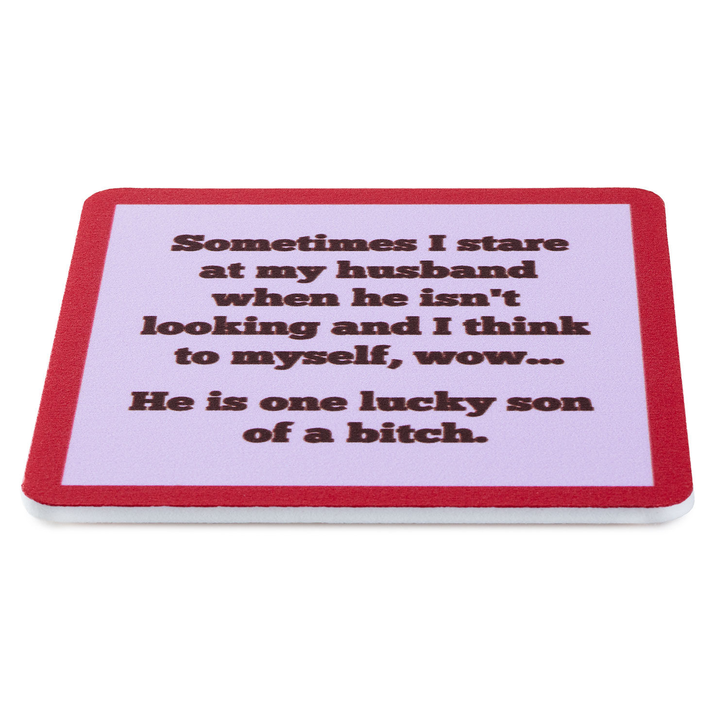 Drinks on Me One Lucky Son of a Bitch Funny Coaster, , large image number 2