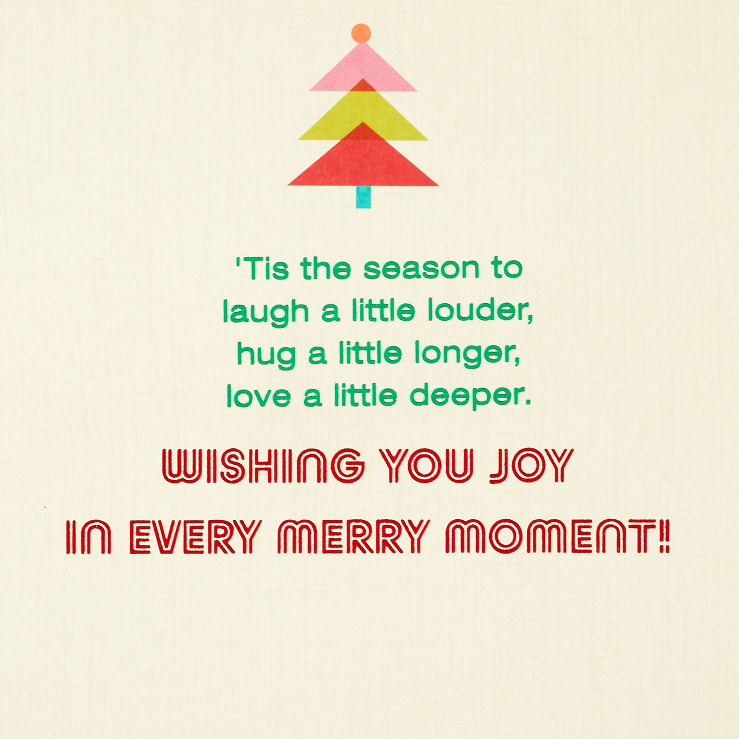 Colorful, Modern Lettering Christmas Card with Glitter Sentiment image number 2