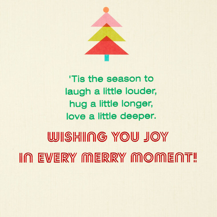 Colorful, Modern Lettering Christmas Card with Glitter Sentiment image number 2