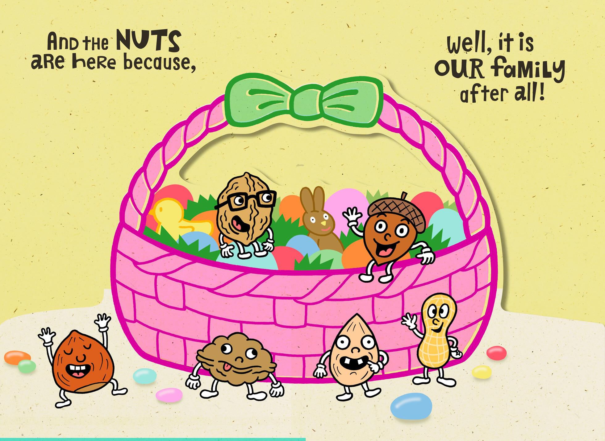 Candy and Nuts Pop-Up Easter Card Son and Wife