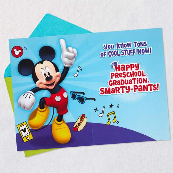 Disney Mickey Mouse Smarty Pants Preschool Graduation Card, , large image number 3