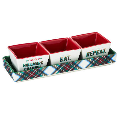 Hallmark Channel Eat Watch Repeat Condiment Bowls, 4 Piece Set, , large