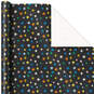 Colorful Stars on Black Wrapping Paper, 20 sq. ft., , large image number 1