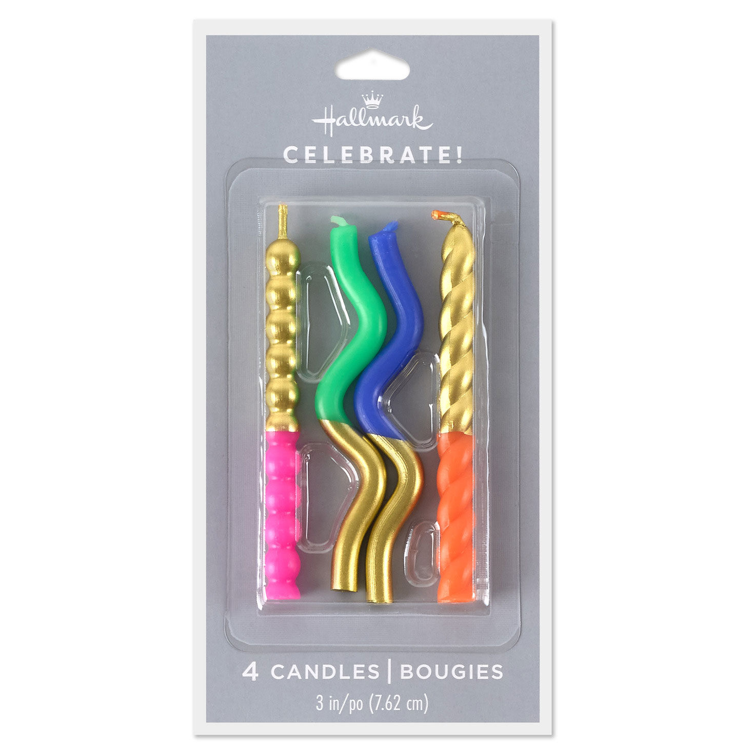 Multicolor and Gold Glitter Birthday Candles package front image number 6
