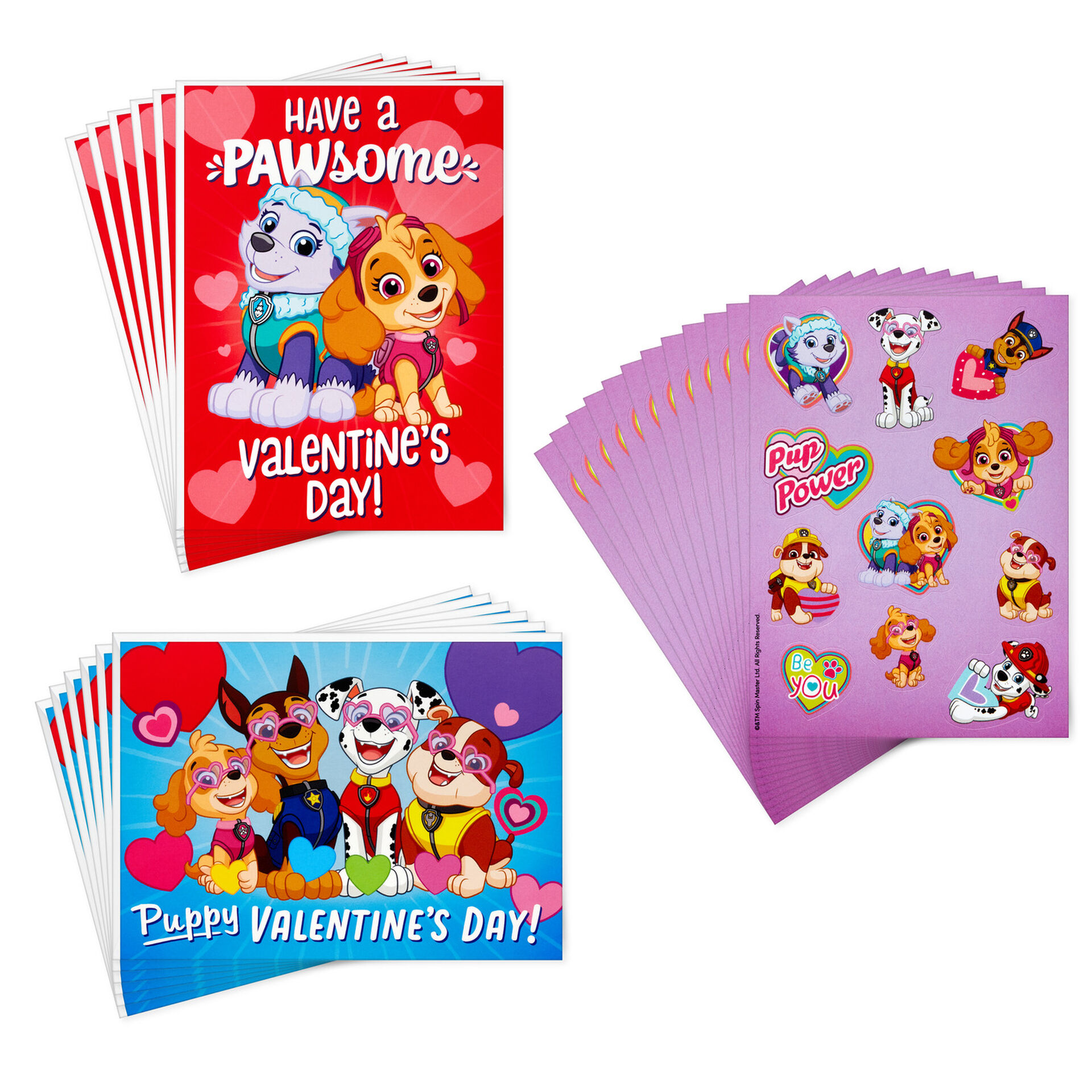 Paw Patrol™ Kids Assorted Valentines With Stickers, Pack of 12 - Boxed