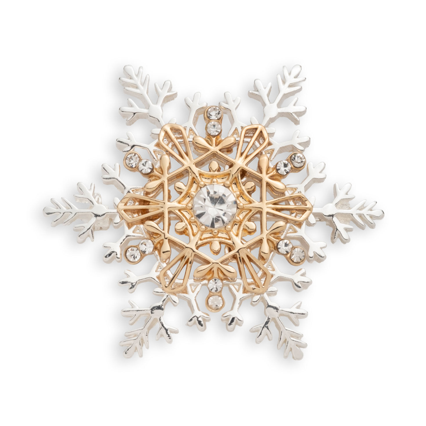 Hallmark Gold and Silver Snowflake Pin