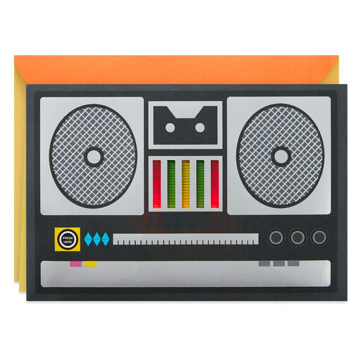 Boom Box Musical Birthday Card With Lights, 