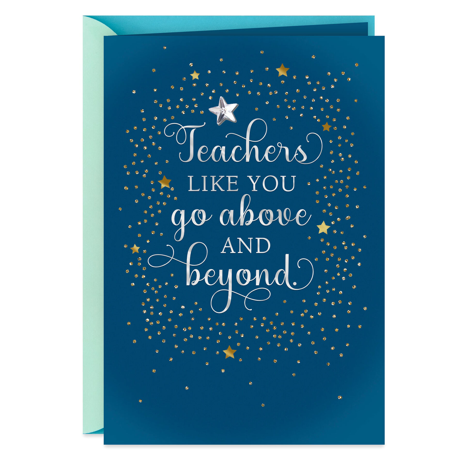 You Go Above and Beyond Thank-You Card for Teacher - Greeting Cards