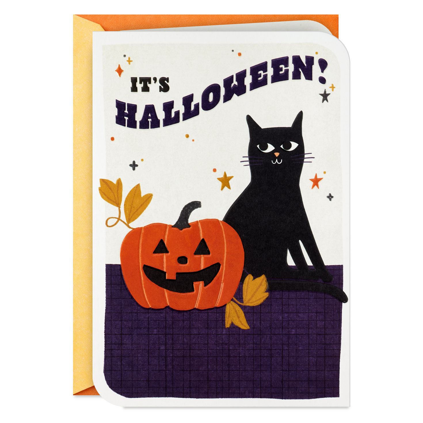 Black Cat and Jack-o'-Lantern Halloween Card for only USD 2.99 | Hallmark
