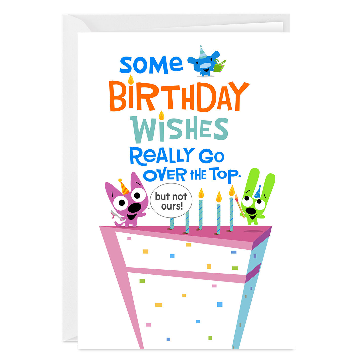hoops&yoyo™ Over the Top Wishes Funny Custom Birthday Card