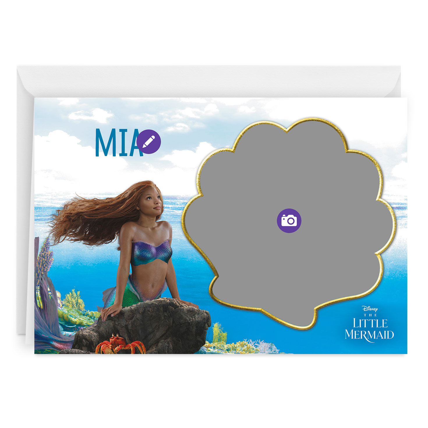 Personalized Disney The Little Mermaid Photo Card, , large image number 6