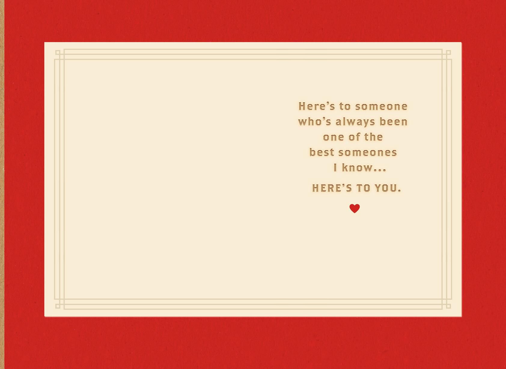 Here's To You Valentine's Day Card