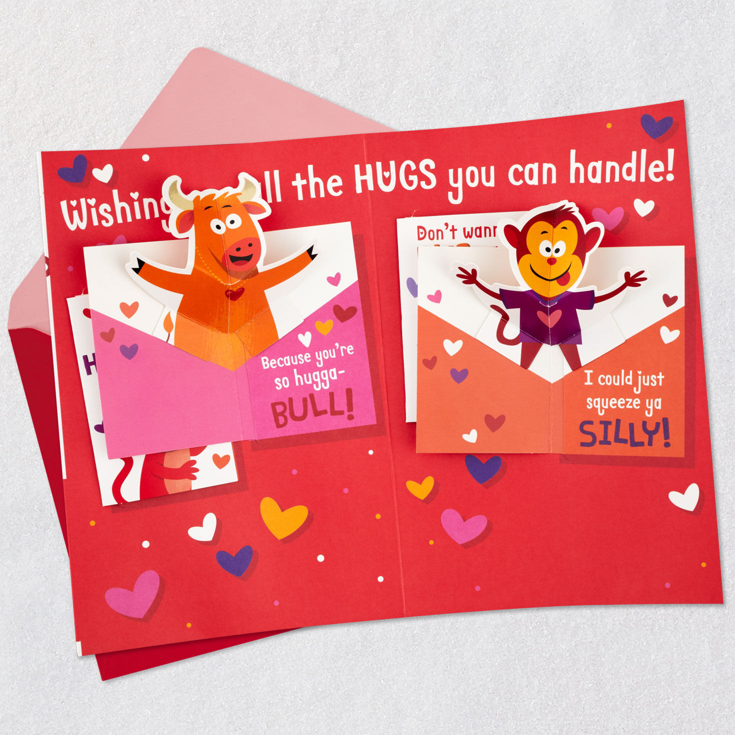 Animal Hugs Valentine's Day Card With Sound and Mini Pop-Up Cards for only USD 9.99 | Hallmark