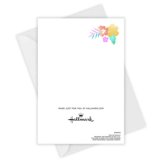 Bold and Bright Floral Frame Folded Photo Card, , large image number 5
