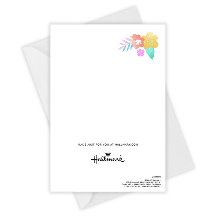 Bold and Bright Floral Frame Custom Card, , large image number 5
