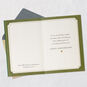 Forest Green and Gold Flowers Anniversary Card for Couple Open card with envelope image number 4