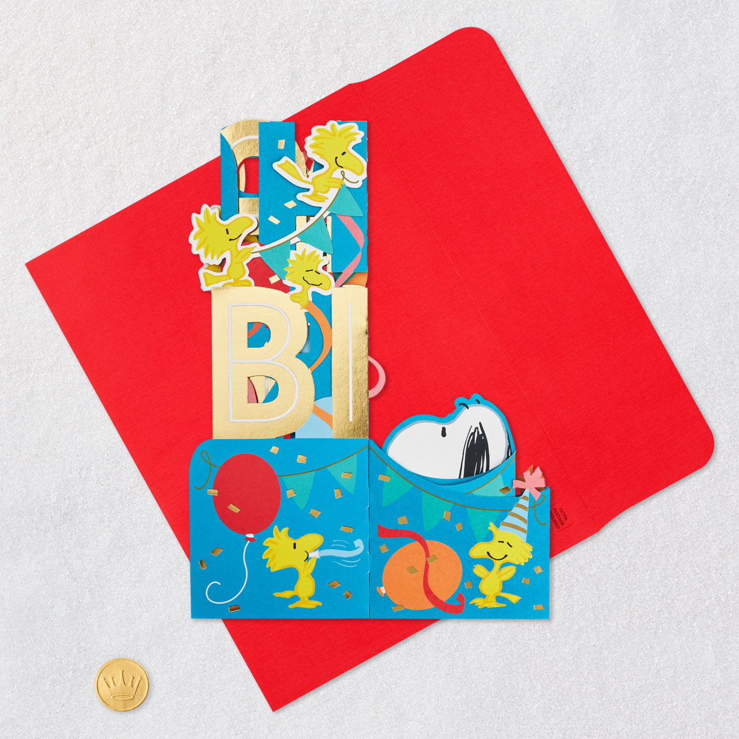 Jumbo Peanuts&reg; Snoopy and Woodstock Fun and Good Times 3D Pop-Up Birthday Card, , large image number 7