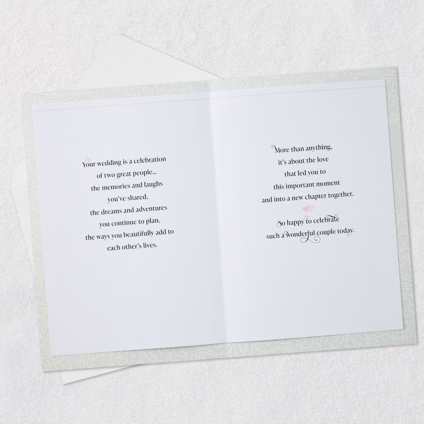 Silver and Black Wedding Card Open card with envelope image number 4