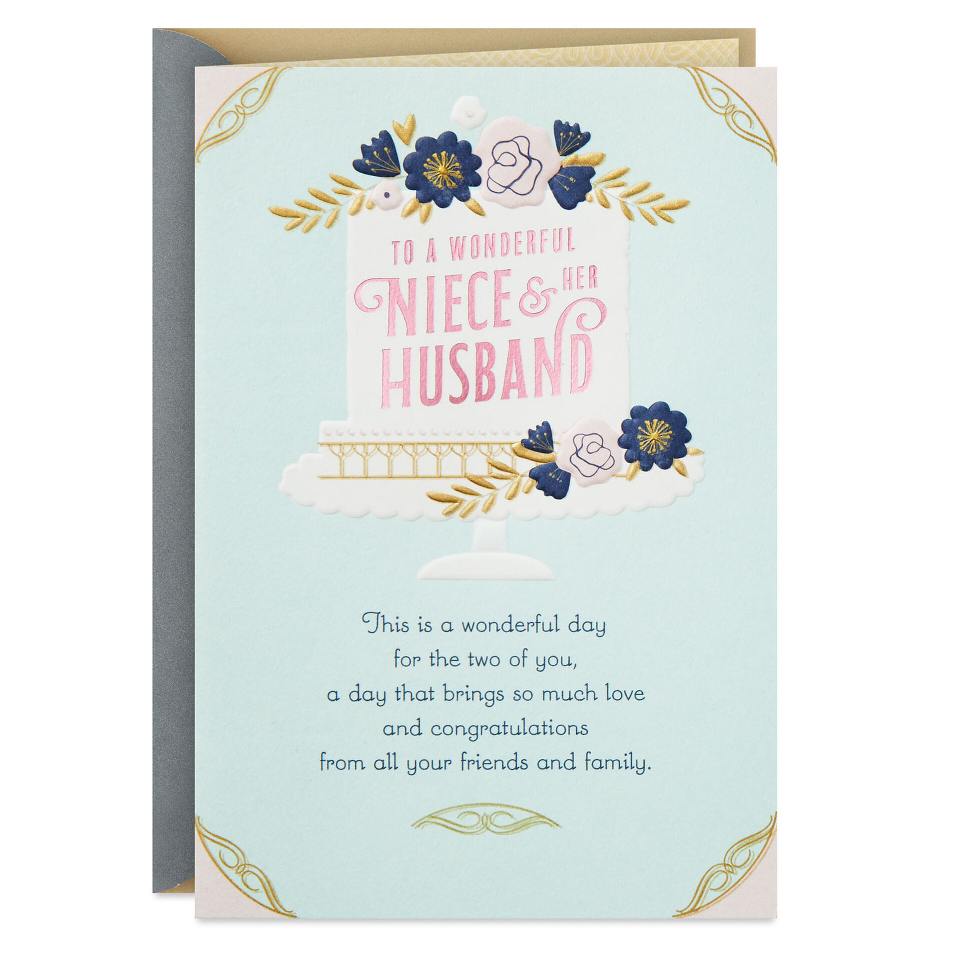 A Wonderful Day Wedding Card for Niece and Her Husband Greeting Cards
