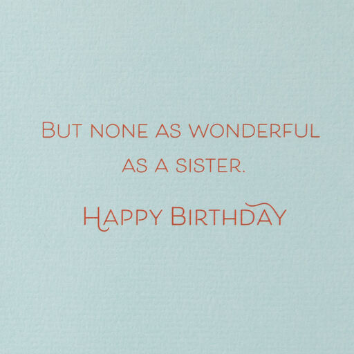 You're a Wonderful Gift Birthday Card for Sister, 